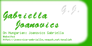 gabriella joanovics business card